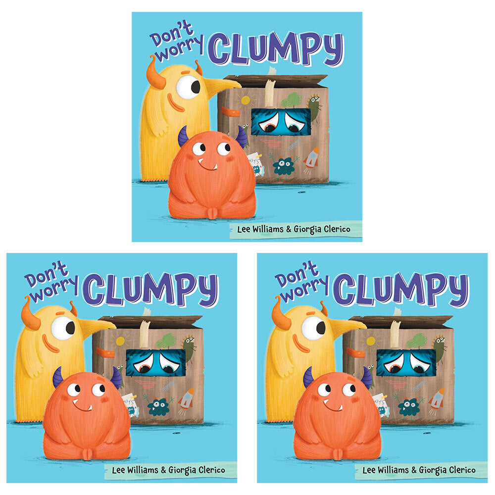 3PK Don't Worry Clumpy Kids Bedtime Board Book 0-3y