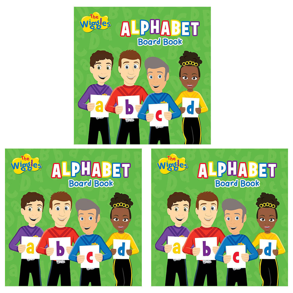 3PK The Wiggles Alphabet Kids Board Book 0-3y