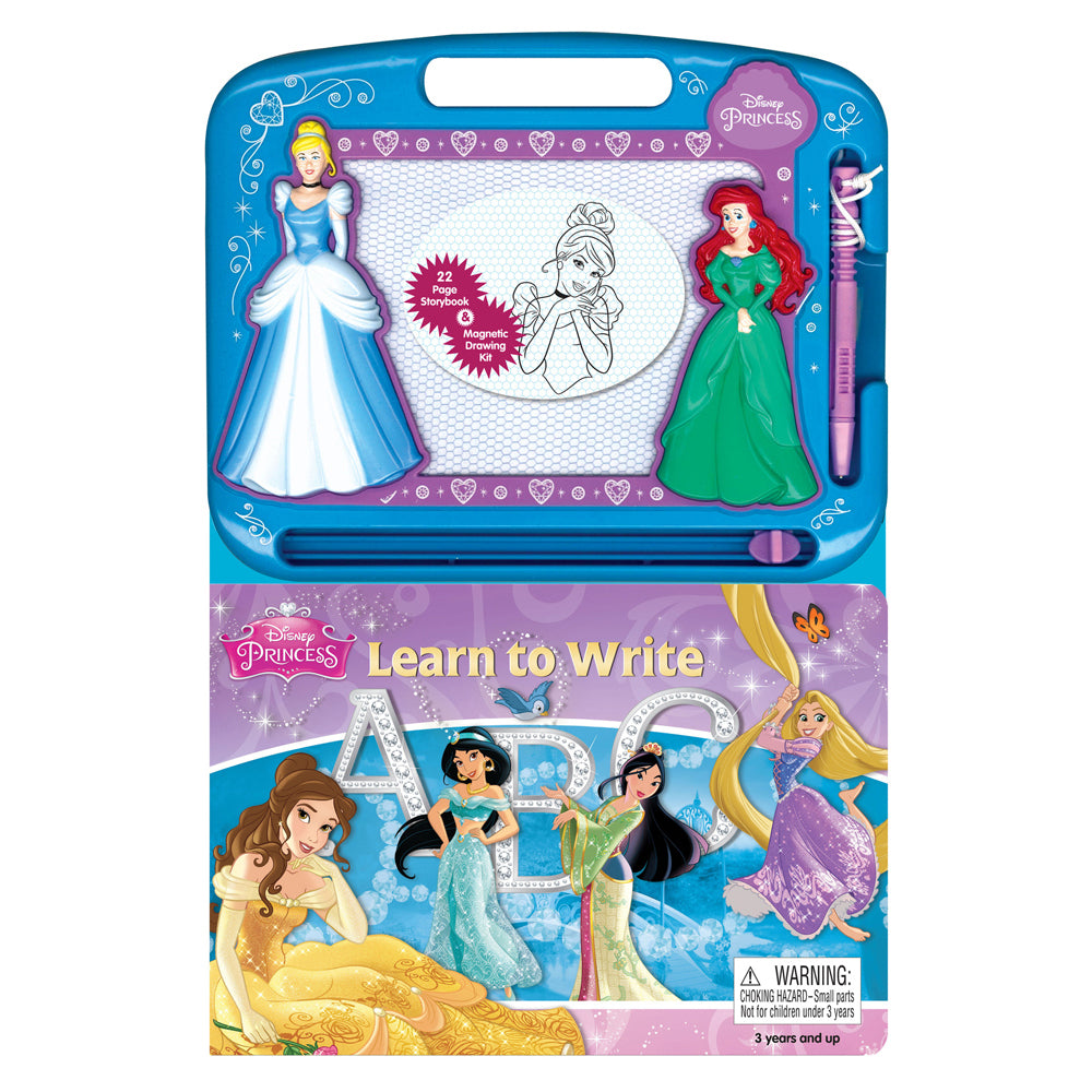 2PK Disney Princess Abc Learning Series Kids Drawing Pad w/ Book 3y+