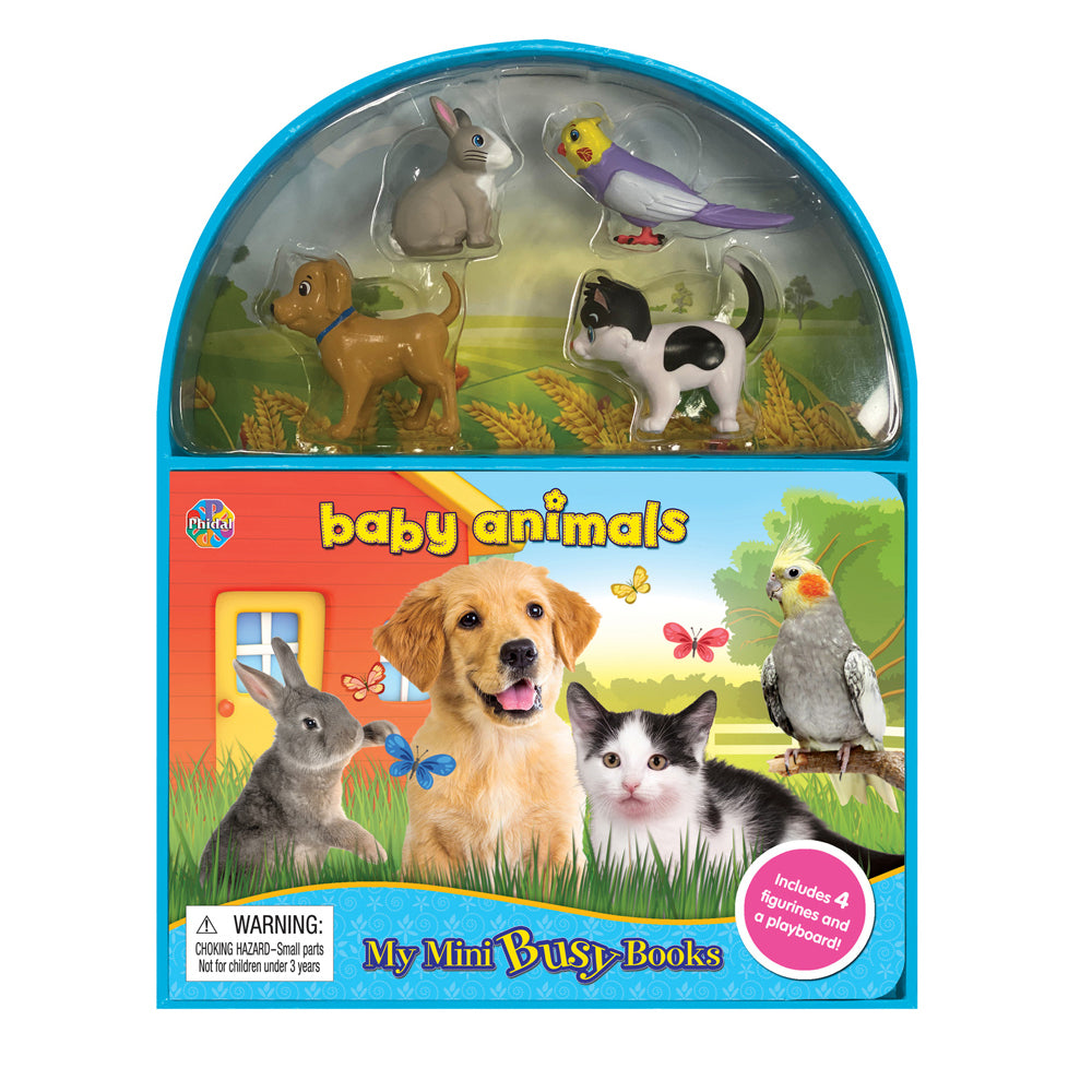 2PK Baby Animals Mini Busy Kids/Children Educational Book 3y+