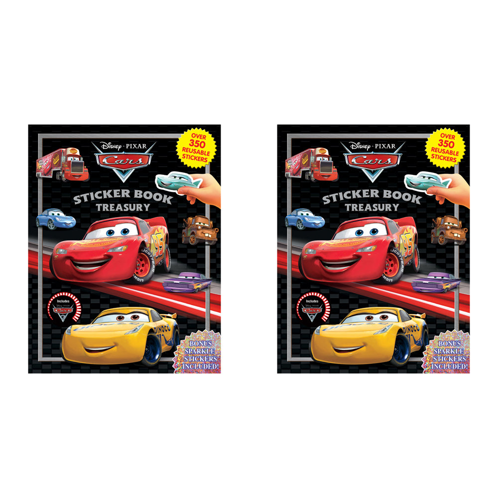 2PK Disney Cars Sticker Treasury Kids/Children Educational Book 3y+