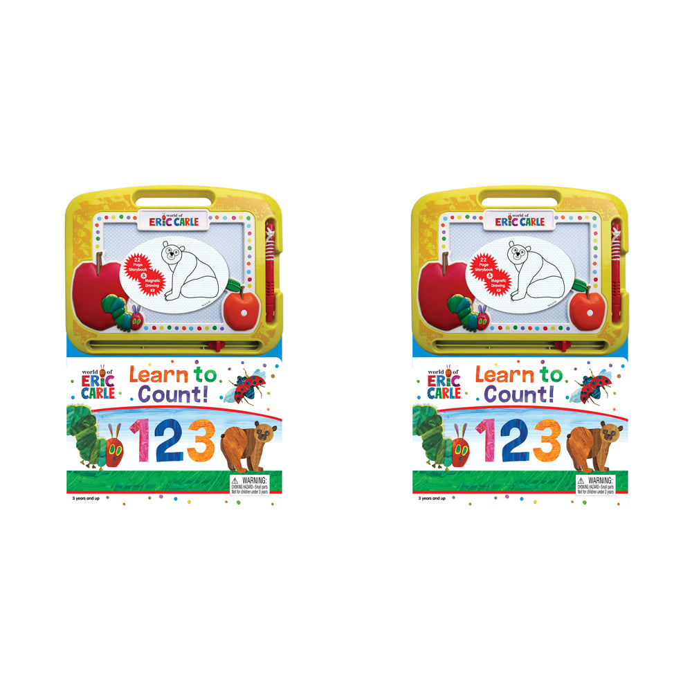 2PK Eric Carle Learning Series Kids Drawing Pad w/ Book 3y+