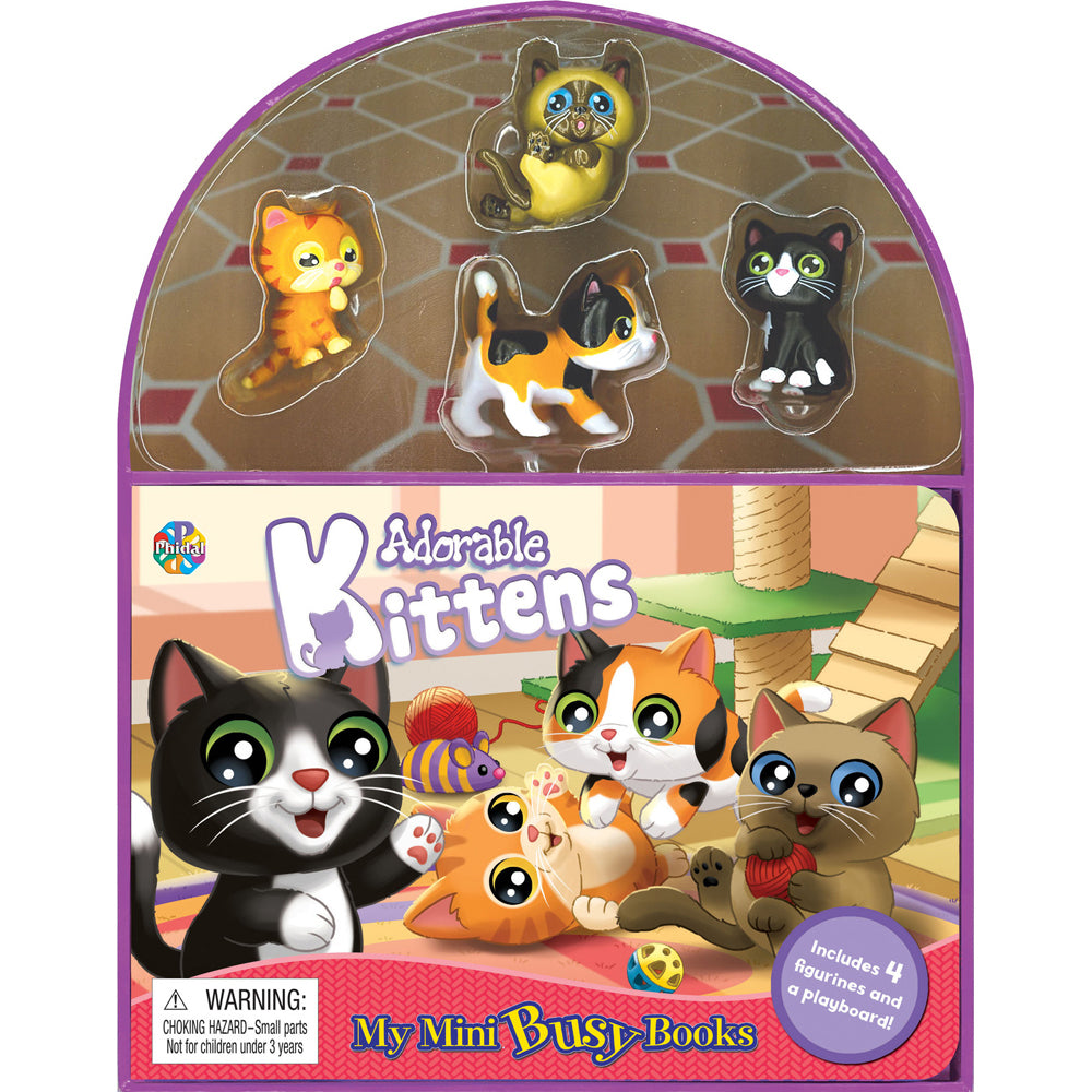 2PK Adorable Kittens Mini Busy Kids/Children Educational Book 3y+