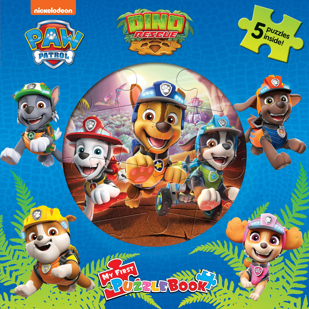2PK  Paw Patrol Dino Rescue My First Puzzle Book Kids Jigsaw 3y+