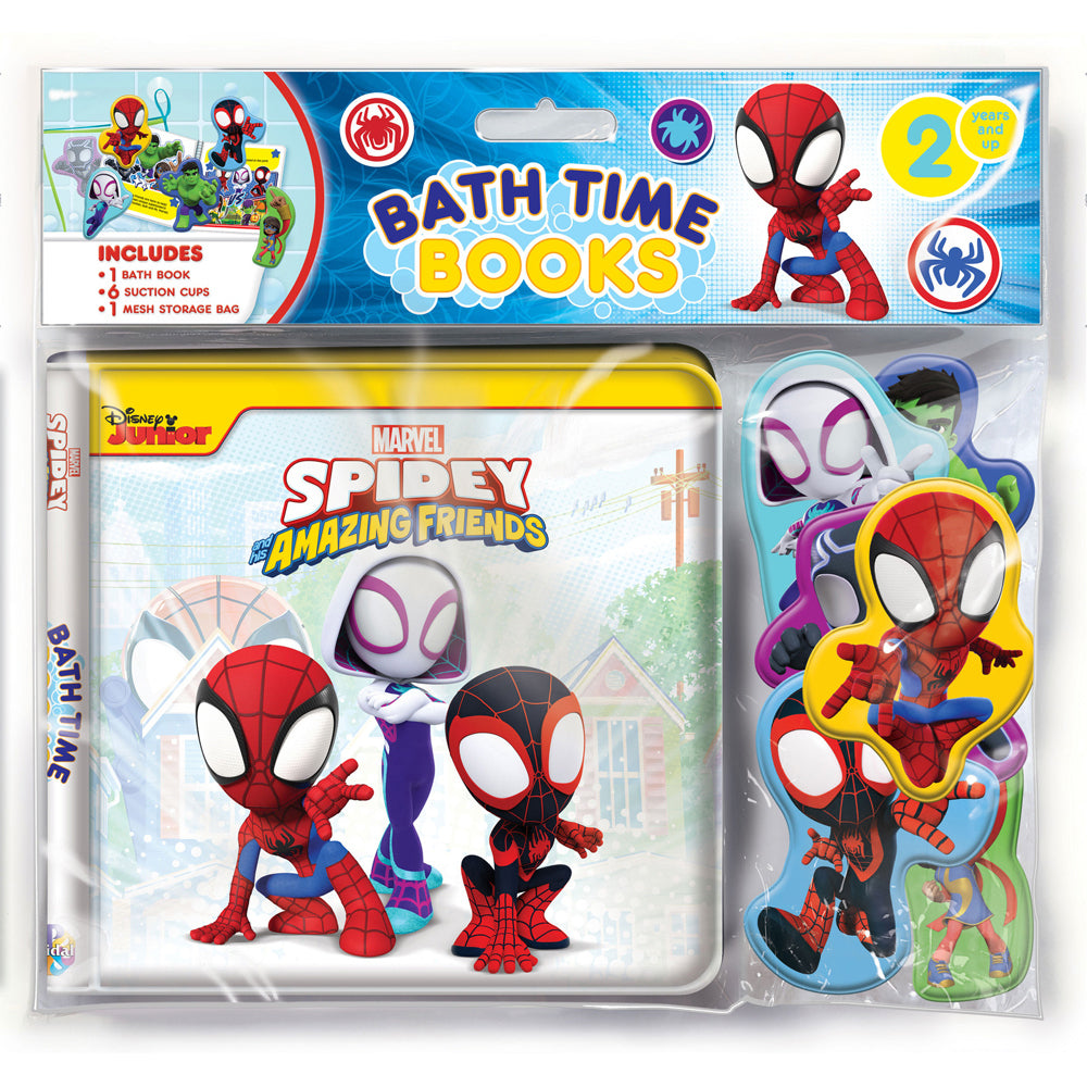 2PK Marvel Spidey Or Spiderman Kids/Children Bathtime Book Eva 3y+