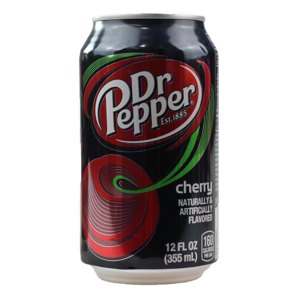 24PK USA Cans 355ml Dr Pepper Cherry Soda Can Beverage Drink