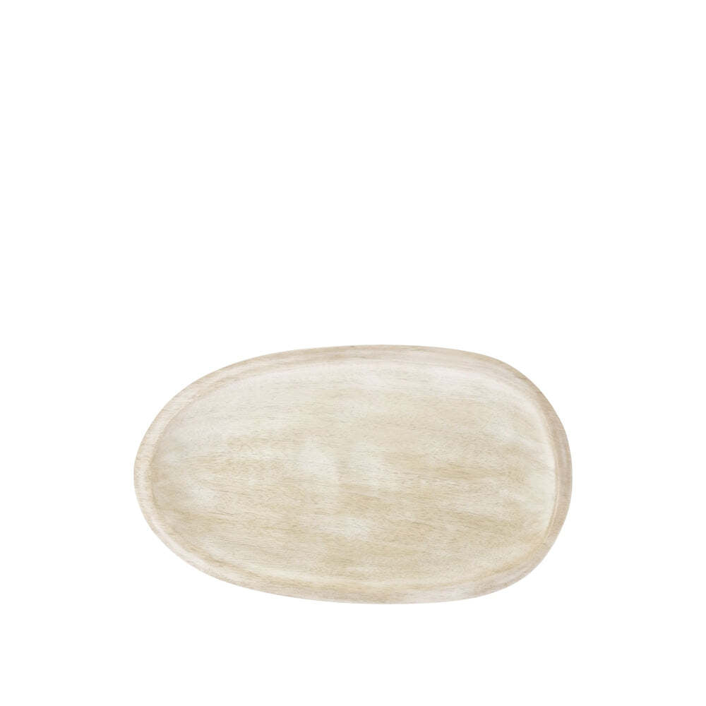 2x J.Elliot Home Brooks 20x12cm Acacia Wood Serving Tray - Whitewash