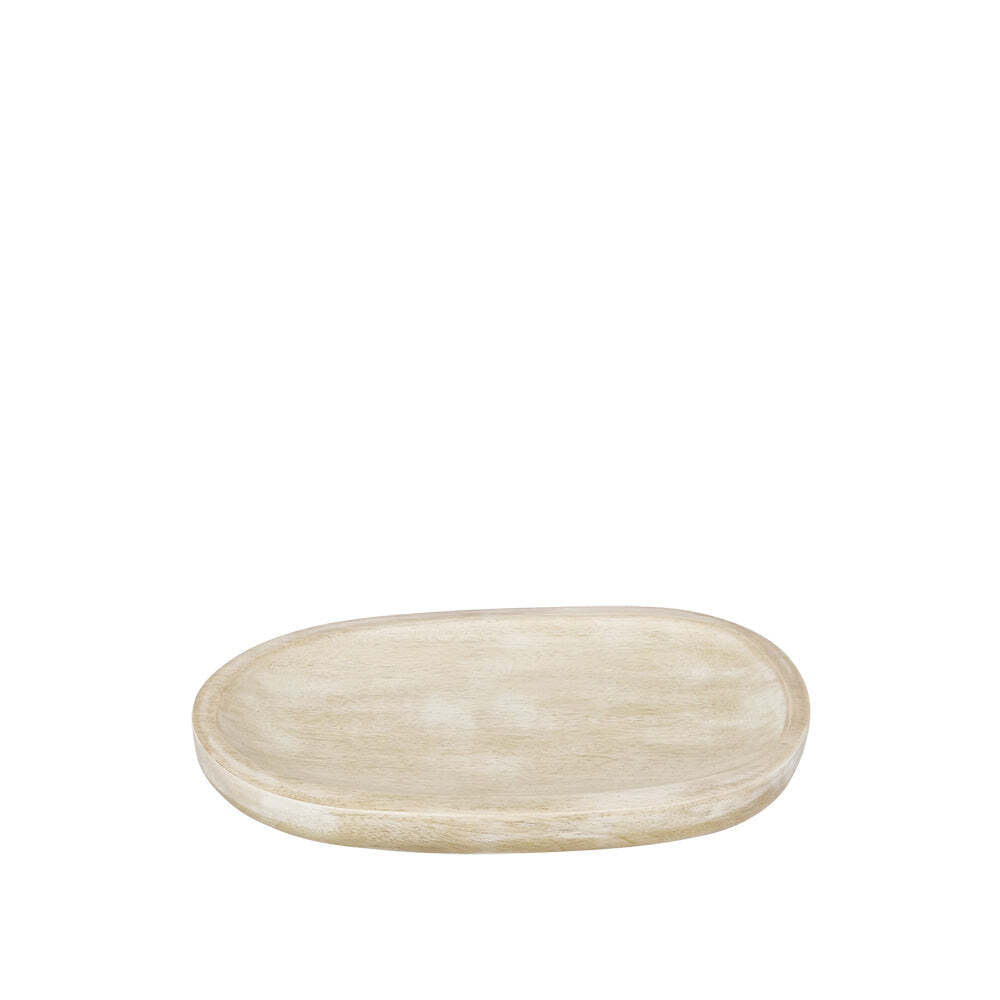 2x J.Elliot Home Brooks 20x12cm Acacia Wood Serving Tray - Whitewash