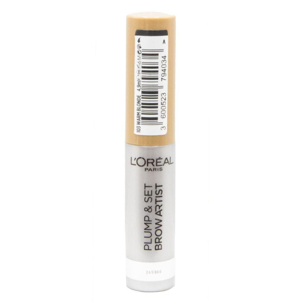 3PK Loreal Plump & Set Brow Artist Tinted Eyebrow Gel 4.9ml Warm Blonde 103