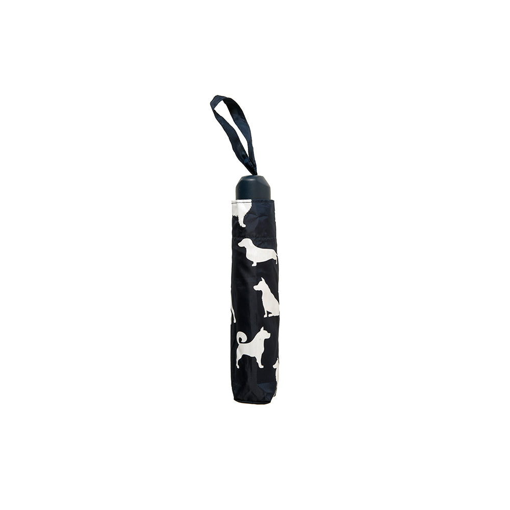 Clifton UPF50+ Navy w/ White Dog Print Mini Maxi Umbrella