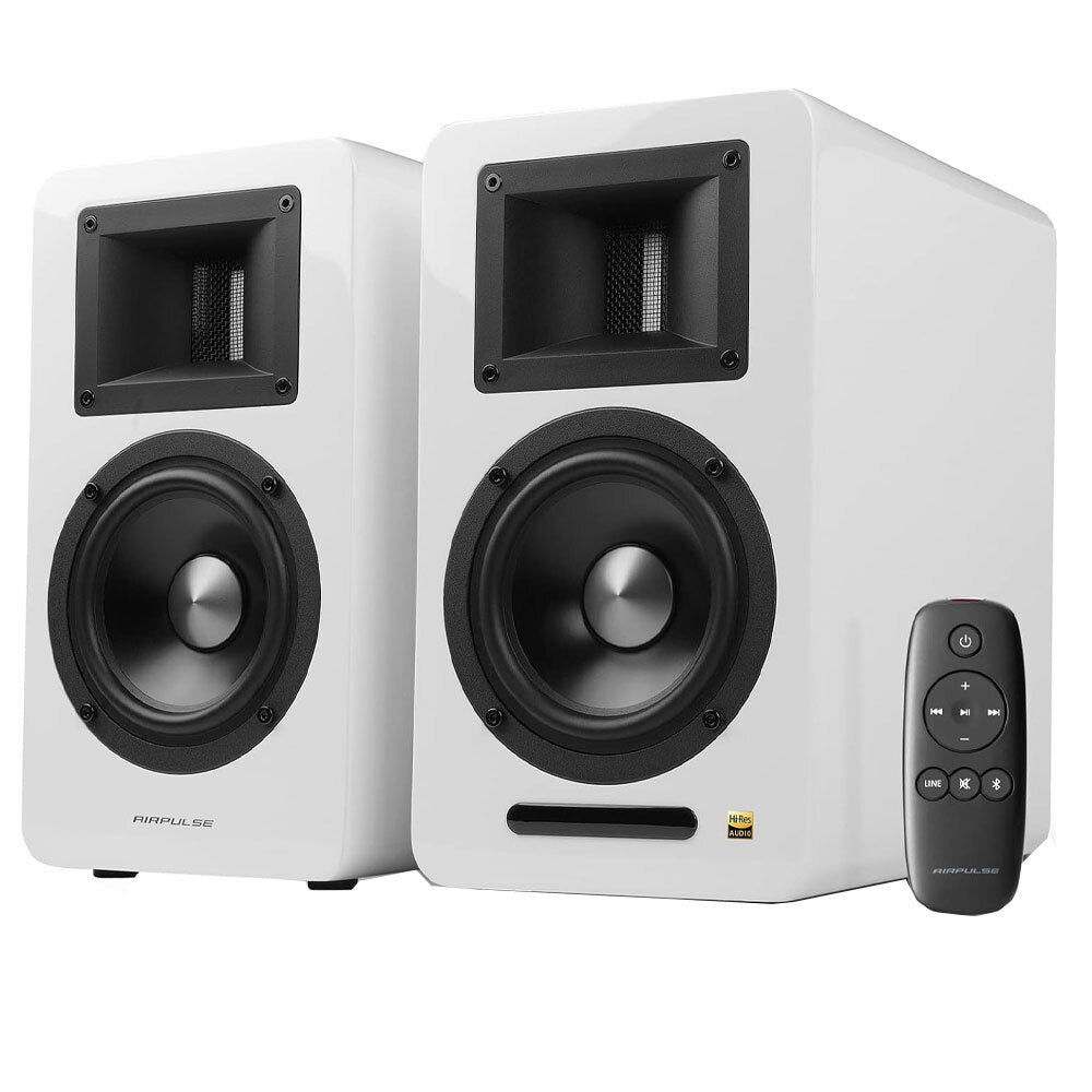 Airpulse A100 Wireless Active Bookshelf Speakers White