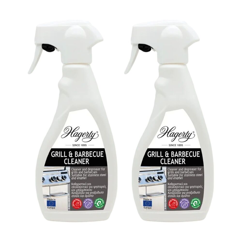 2PK Hagerty Grill & Barbecue Cleaner/Degreaser Spray BBQ Care Accessory 500ml