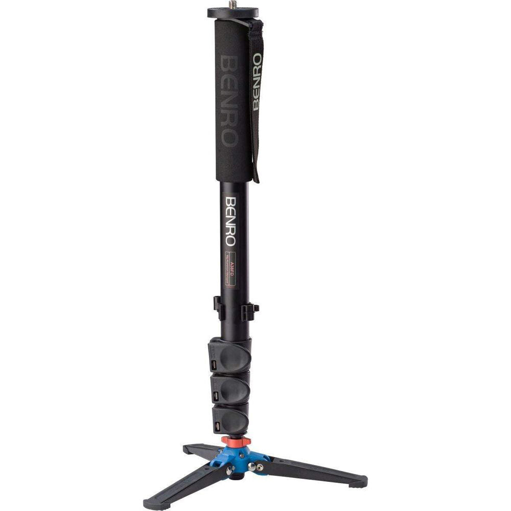 Benro A38FD Aluminium Monopod, VT2 3-Leg Base w/ Flip Lock 155cm