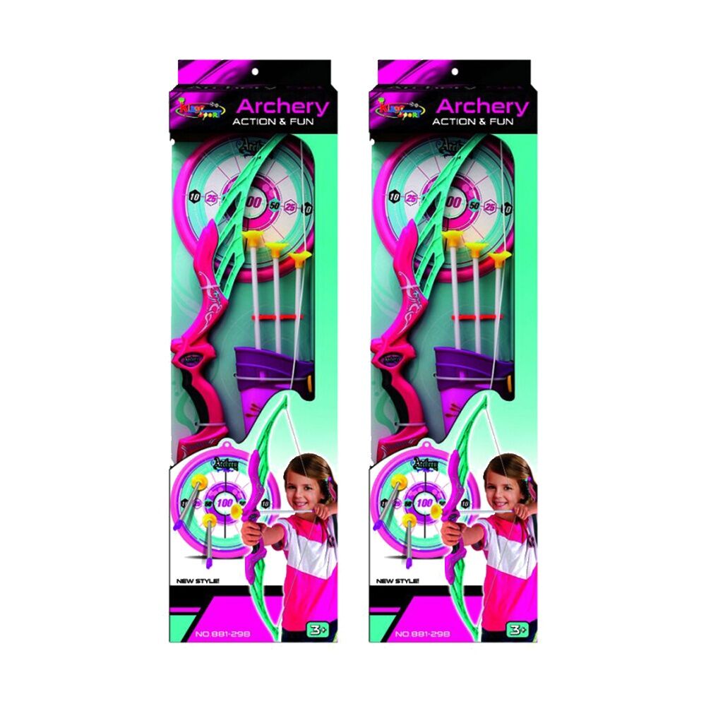 2PK ABT Kids Archery Set For Girls Bow And Arrow With Suction Cup 6+