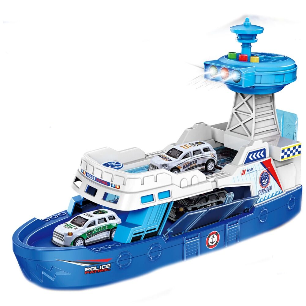 ABT Coast Guard Ship Playset W/ Vehicles Lights & Sound 3Y+ Assorted