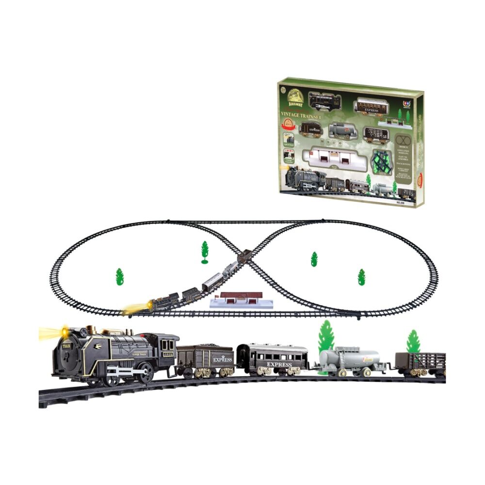 39pc ABT Kids Vintage Train Set Electric With Lights And Sounds 3Y+