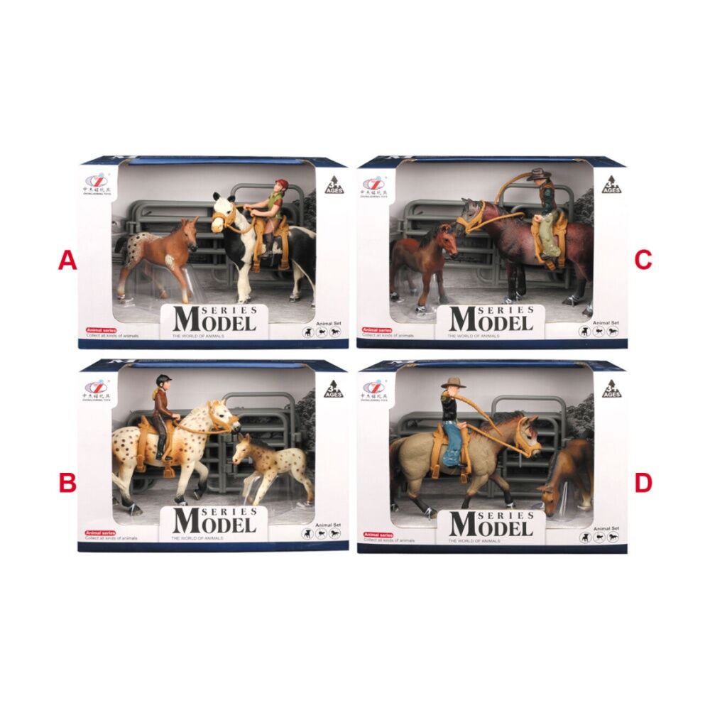 ABT Farm Animals Cowboy W/ Horse & Foal Set Accessories 3Y+ Assorted