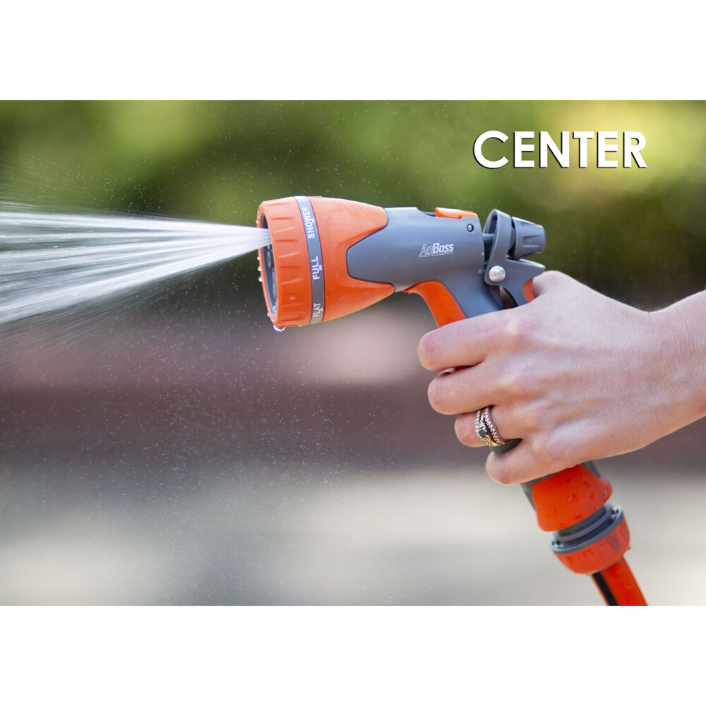 AgBoss 8-Pattern Adjustable Gardening Spray Gun Orange and Black