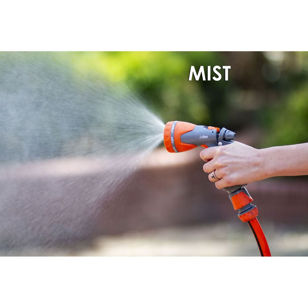 AgBoss 8-Pattern Adjustable Gardening Spray Gun Orange and Black
