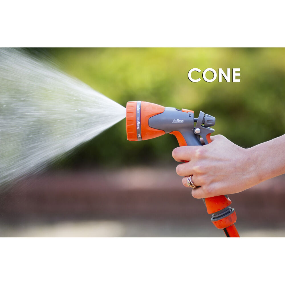 AgBoss 8-Pattern Adjustable Gardening Spray Gun Orange and Black