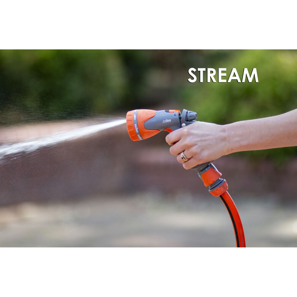 AgBoss 8-Pattern Adjustable Gardening Spray Gun Orange and Black