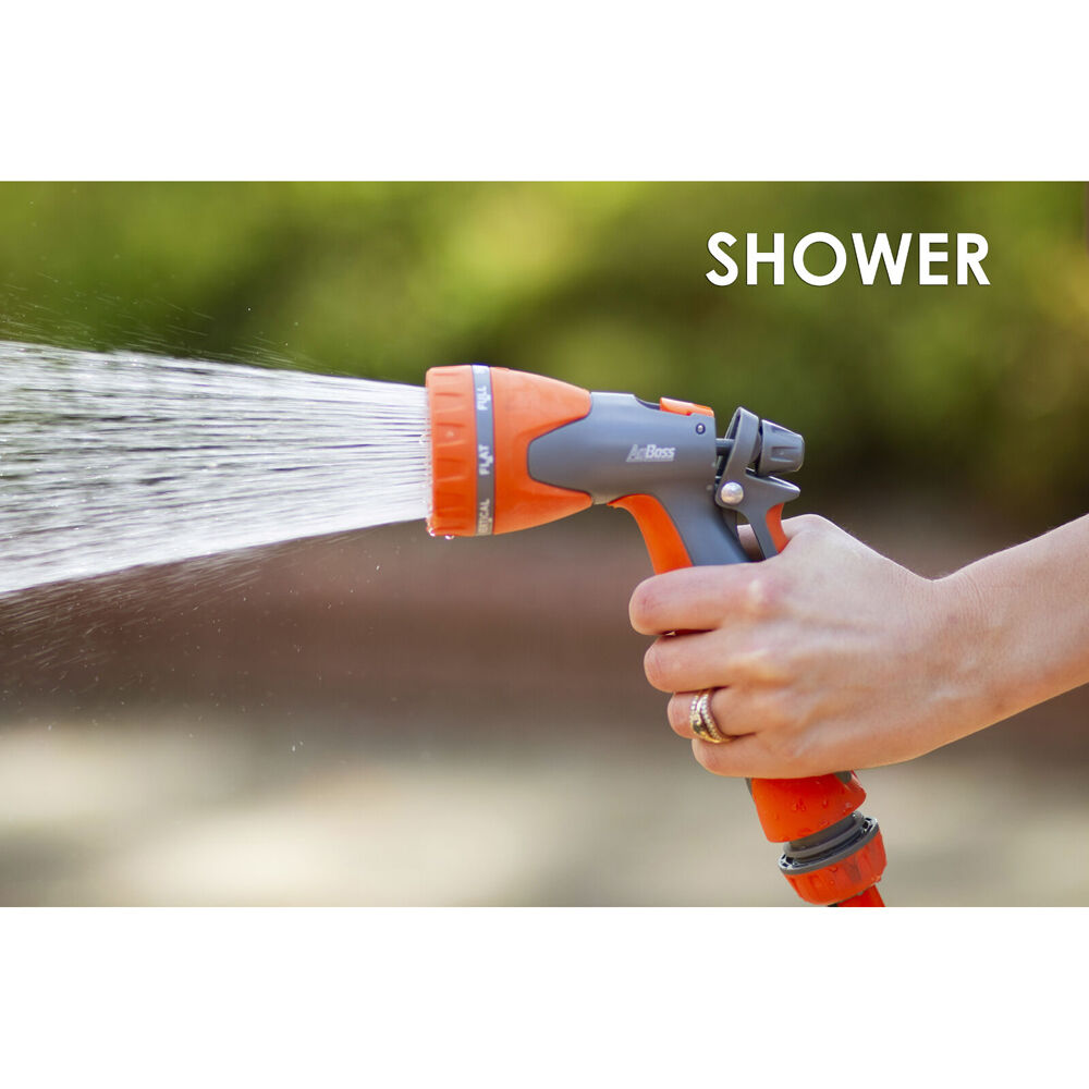AgBoss 8-Pattern Adjustable Gardening Spray Gun Orange and Black