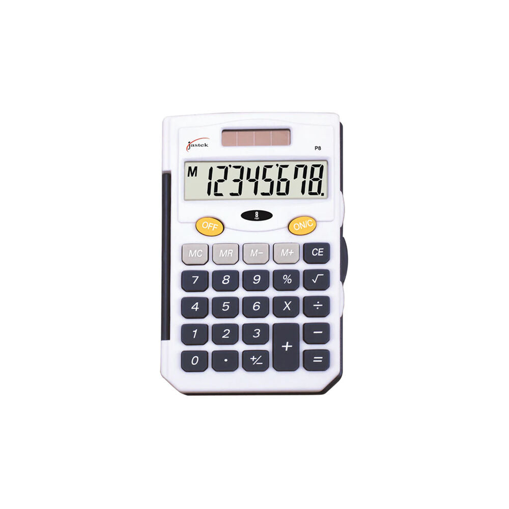 Jastek Pocket 8 Digit Dual Powered Calculator Blue
