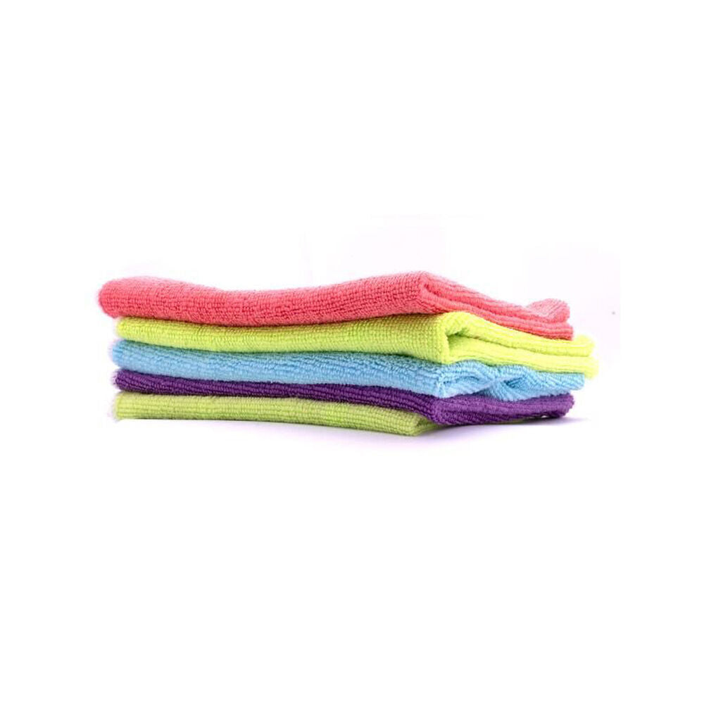 6x 5pc Aussie Clean Soft & Absorbent Microfibre Cloths 30x30cm - Assorted