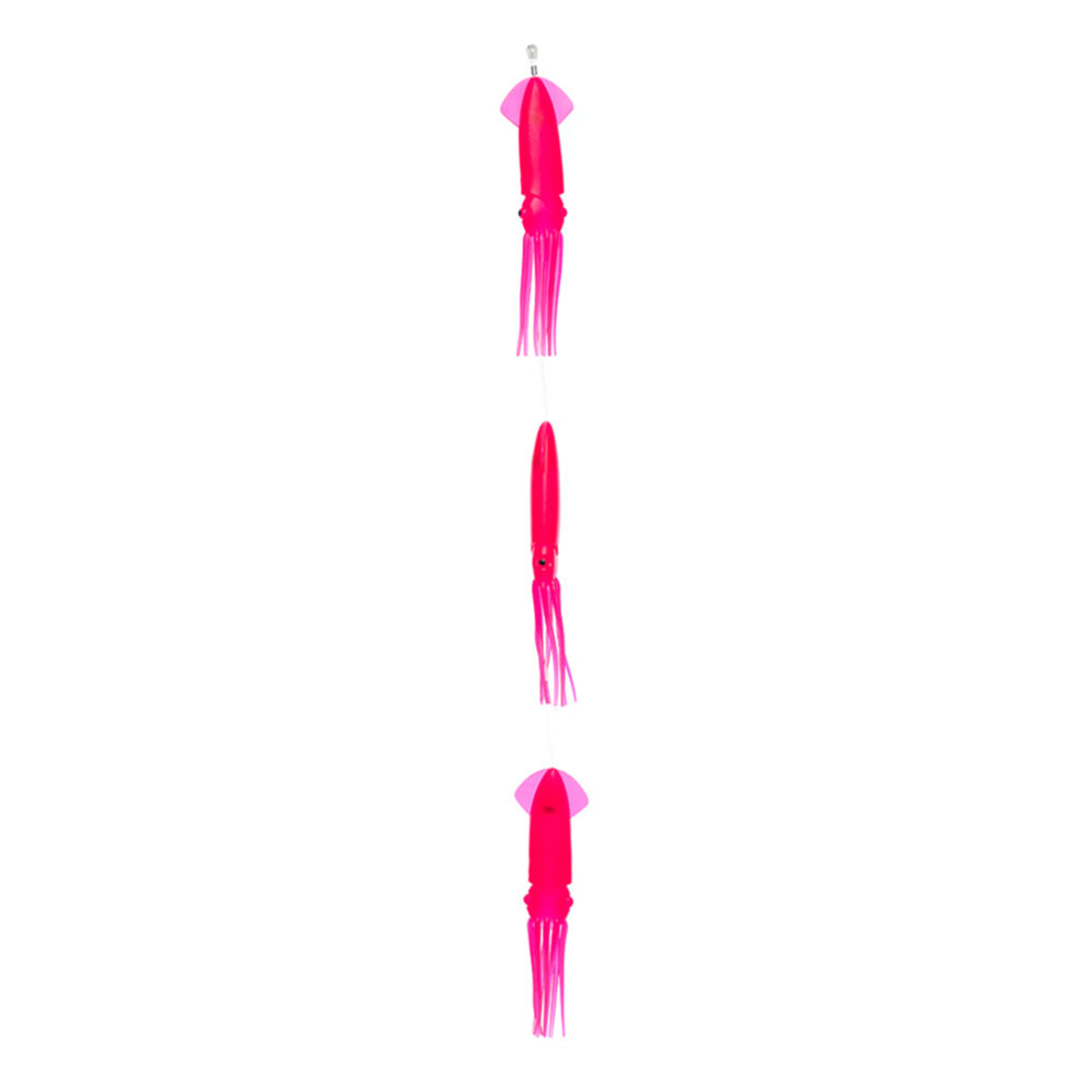 Sea Pro 3 Squid Daisy Chain Offshore Trolling Lure 25.5x11cm - Pink