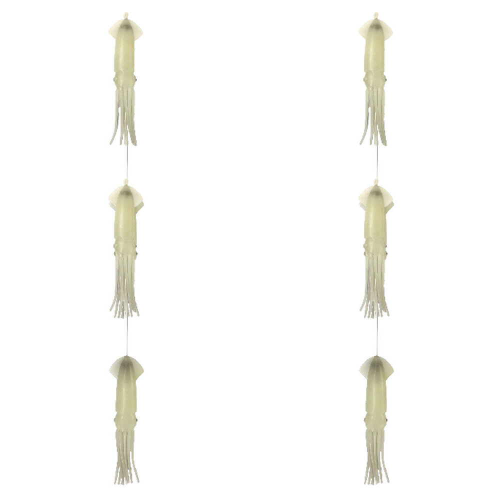 2PK Sea Pro 3 Squid Daisy Chain Offshore Trolling Lure 25.5x11cm - Lumo
