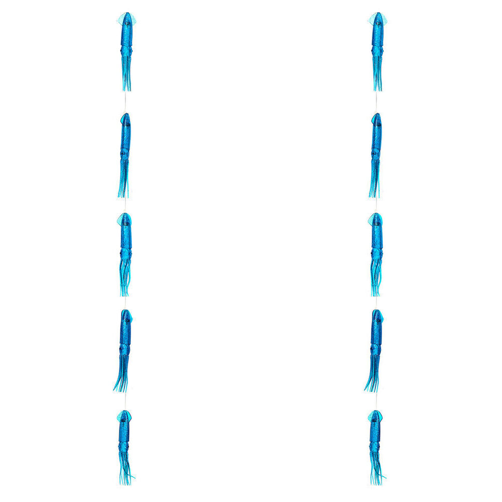 2PK Sea Pro 5 Squid Daisy Chain Offshore Trolling Lure 25.5x14cm - Blue