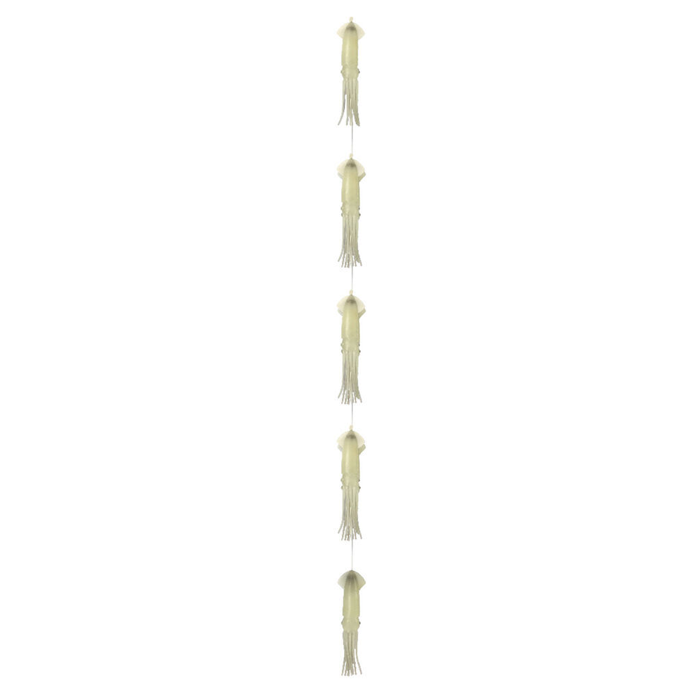 2PK Sea Pro 5 Squid Daisy Chain Offshore Trolling Lure 25.5x14cm - Lumo
