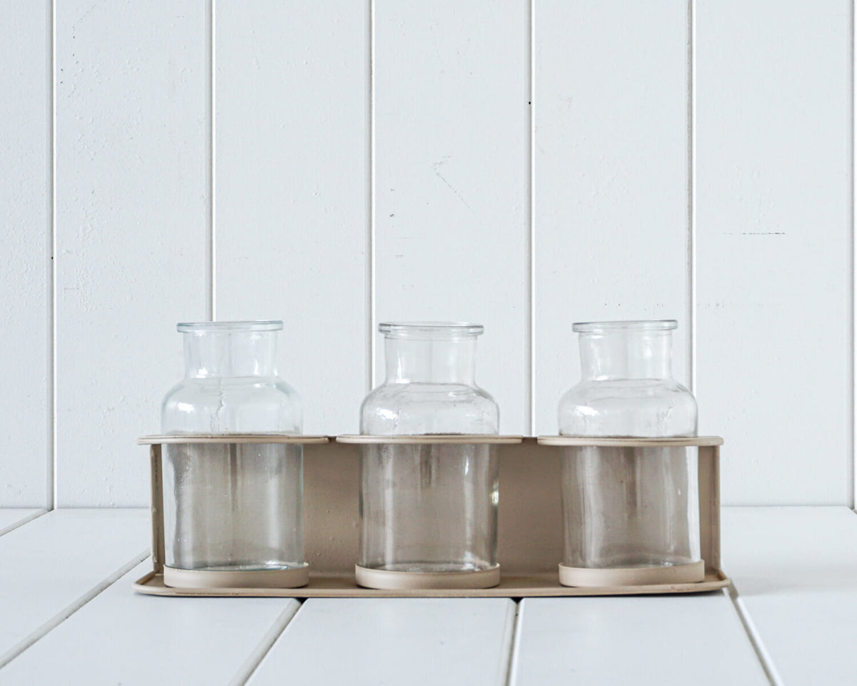 Rayell Sydney 28cm Glass Botanical Beakers - Beige