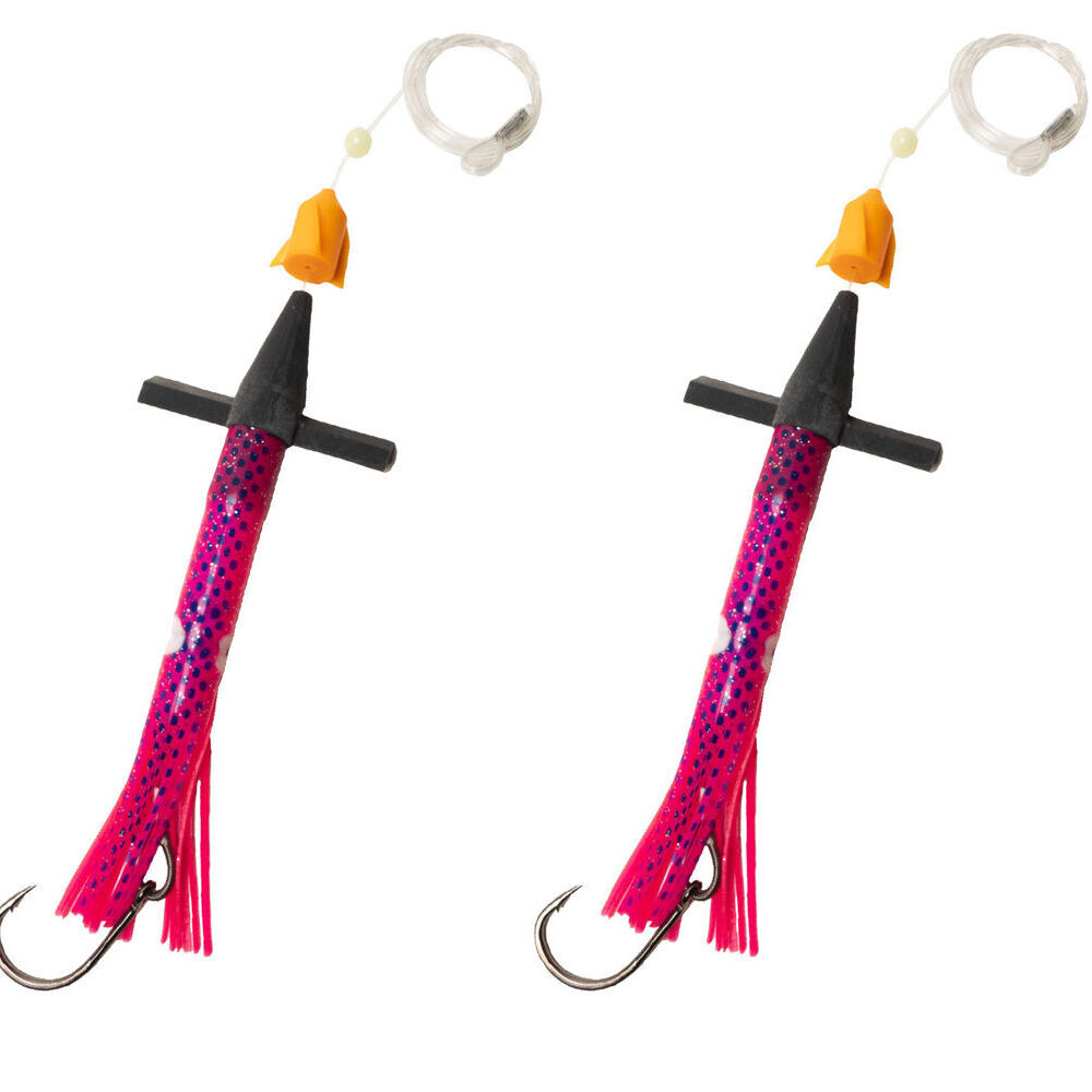 2PK Sea Pro Rocket Teaser Rigged Skirt Offshore Trolling Teaser 9 In - Pink