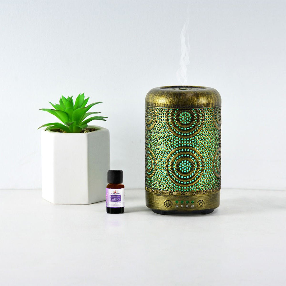 Activiva 100ml Metal Aroma & Essential Oil Diffuser Gold