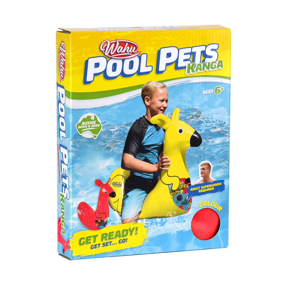 Wahu Pool Pets Kanga Racer Inflatable Float Ride-On Toy 6y+ 90cm Assorted