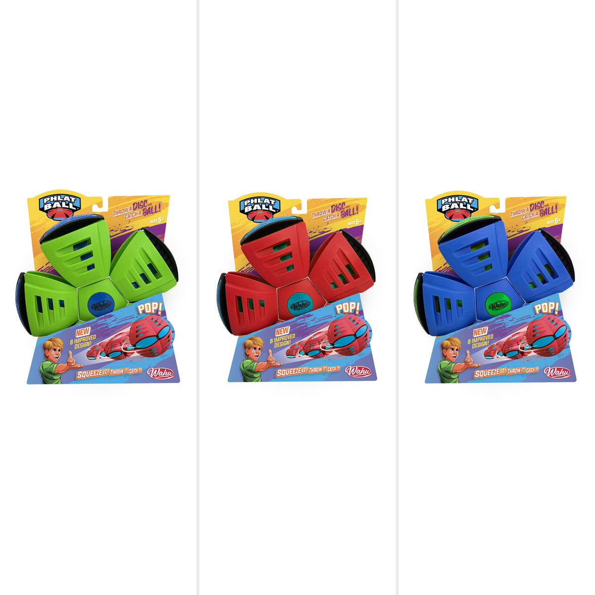 Wahu Phlat Ball Classic Disc to Transformation Flying Toy Kids 5y+ Assorted
