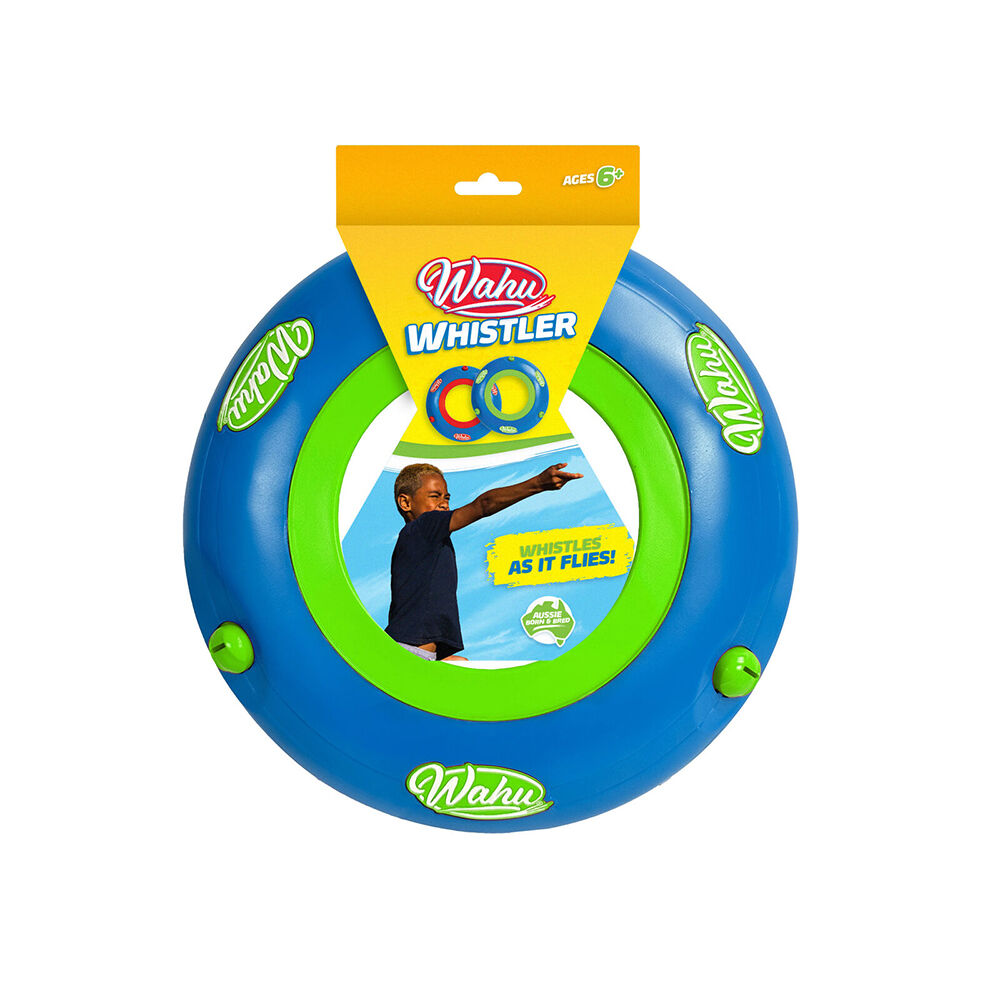 Wahu Sonic Whistler Soft Grip Flying Outdoor Beach Gliding Disc Toy Kids 6y+