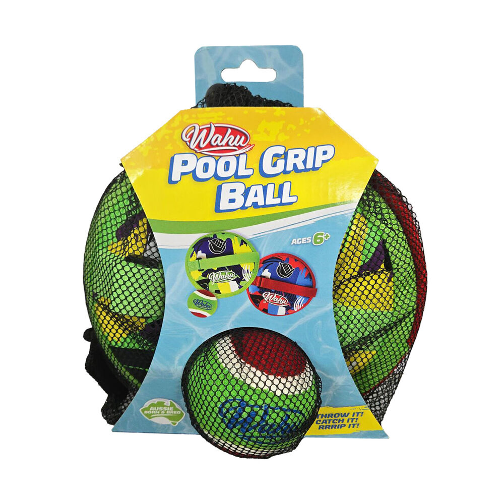 Wahu Pool Grip Ball Waterproof Neoprene Kids Swimming Toy w/2 Pads 1 6y+