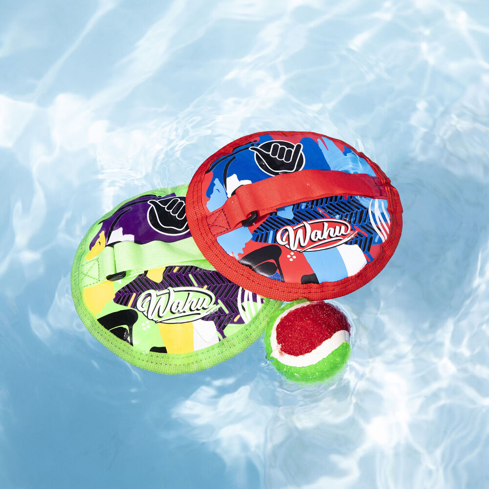 Wahu Pool Grip Ball Waterproof Neoprene Kids Swimming Toy w/2 Pads 1 6y+