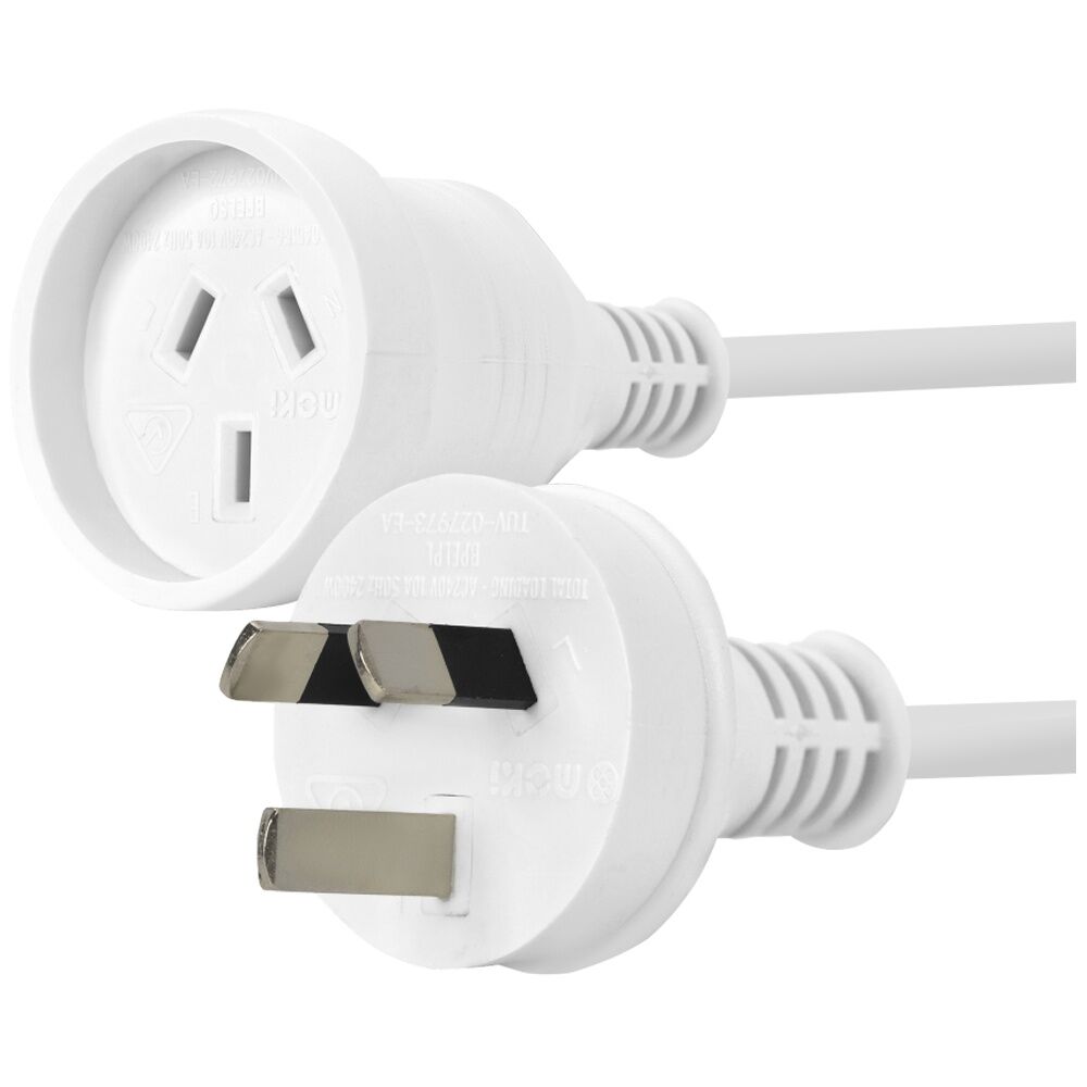 4PK Moki AU/NZ Long Extension Power Lead Cord for Indoor Home/Office 10m