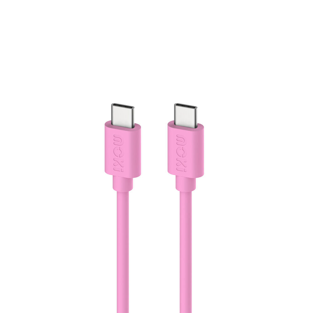 2PK Moki USB-C to USB-C SynCharge Cable 1M iPhone/Android Soft Pink