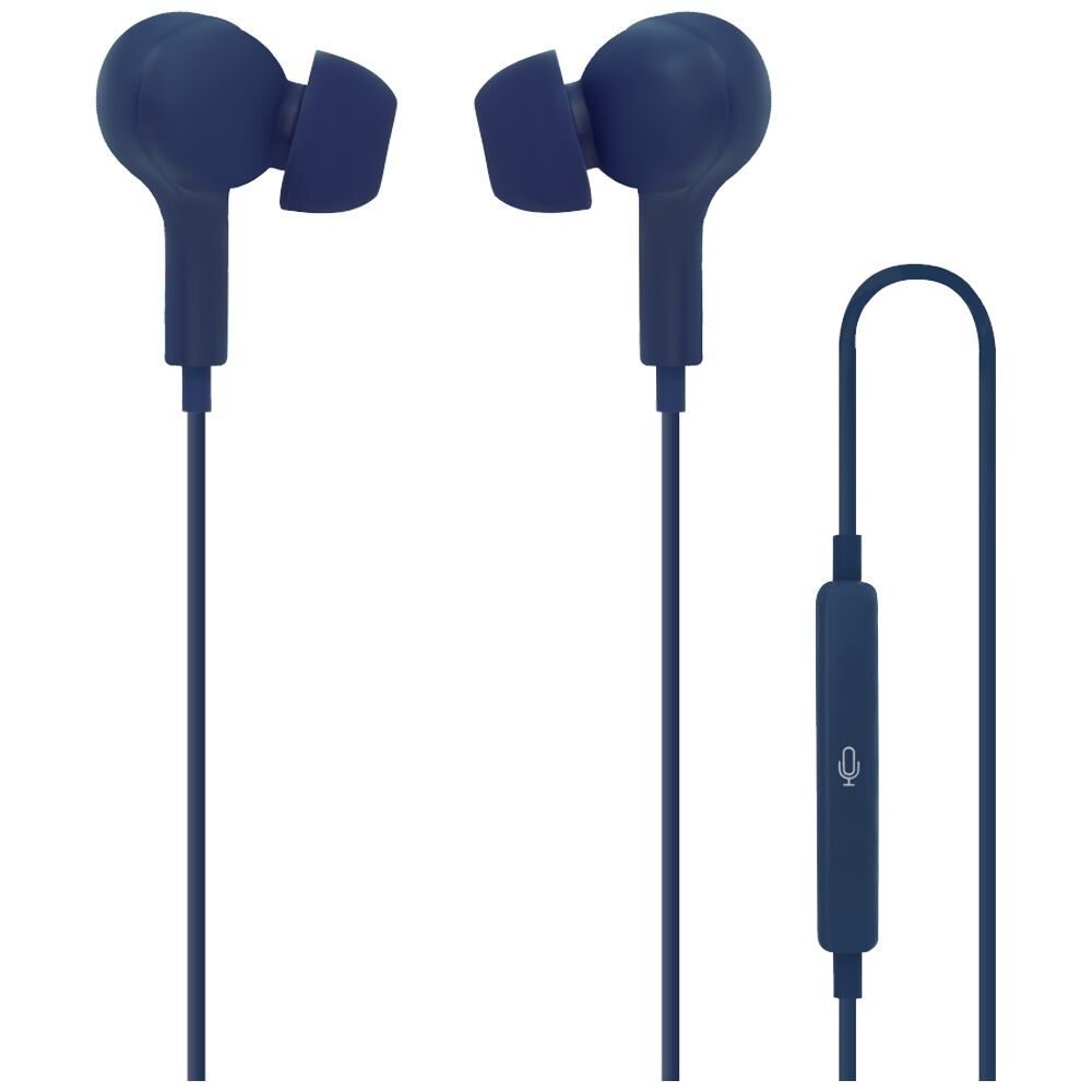 Moki Wired USB-C Connect Inner Ear Earphones W/ Mic & Control Navy