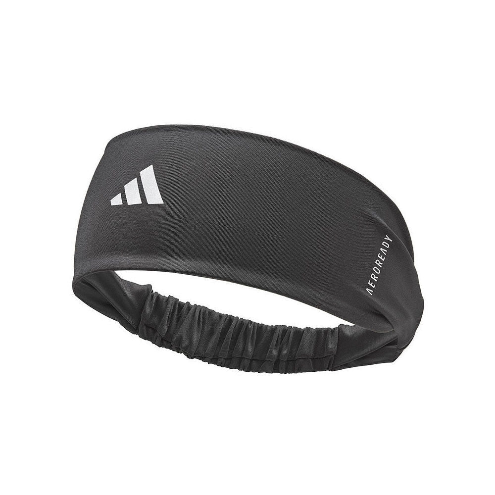 2PK Adidas Sports Elastic Headband Moisture Wicking Gym/Workout Accessory Black