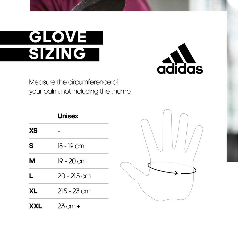 Adidas Performance Training Gloves Gym/Workout Accessory Size Black/Grey