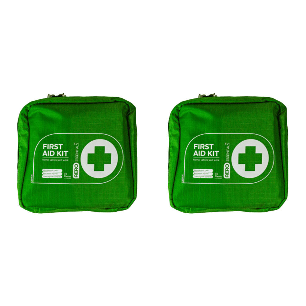 2PK Aerokit AeroEssentials Home/Office Emergency First Aid Kit 20 - Green