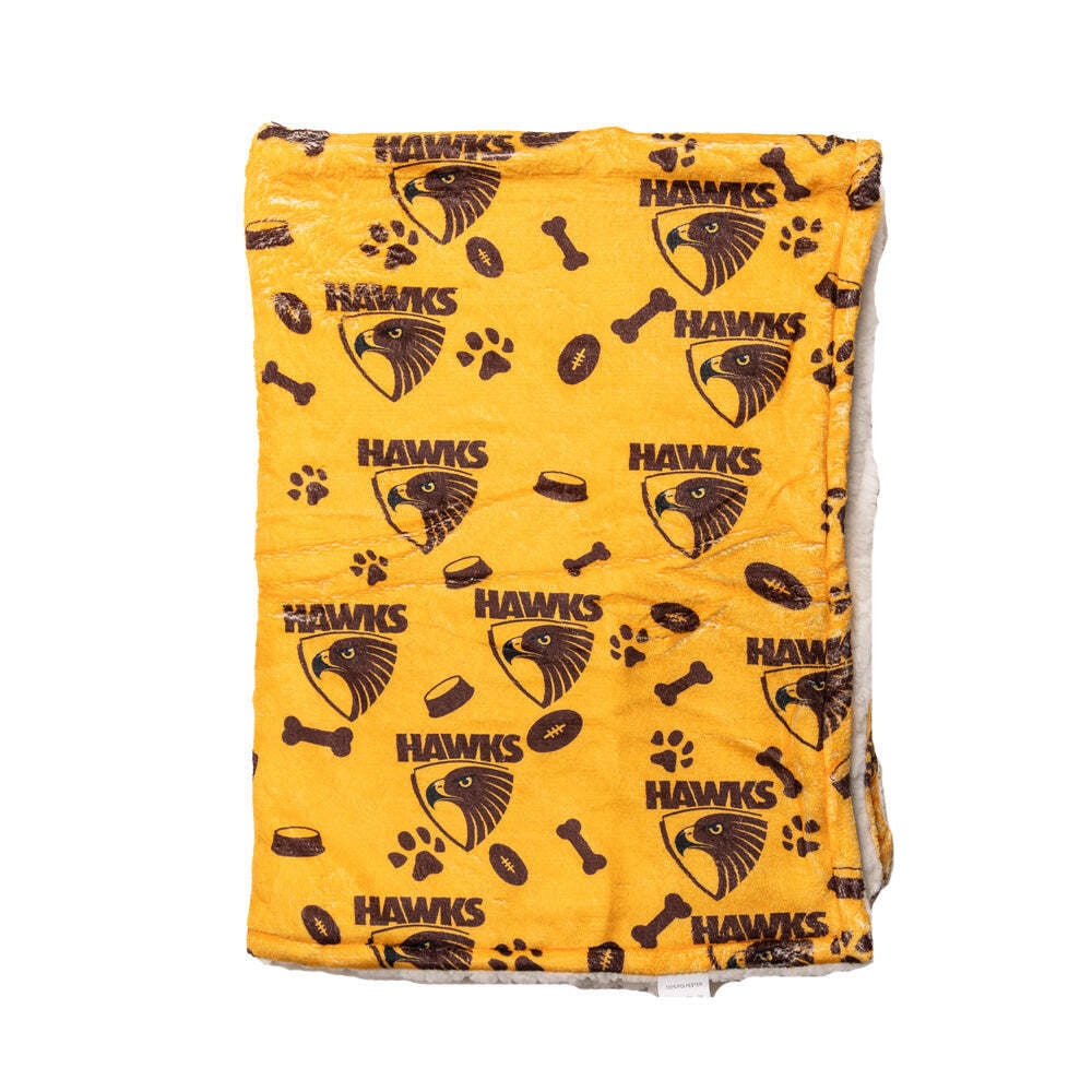 The Stubby Club Hawthorn Hawks AFL Themed Pet Blanket