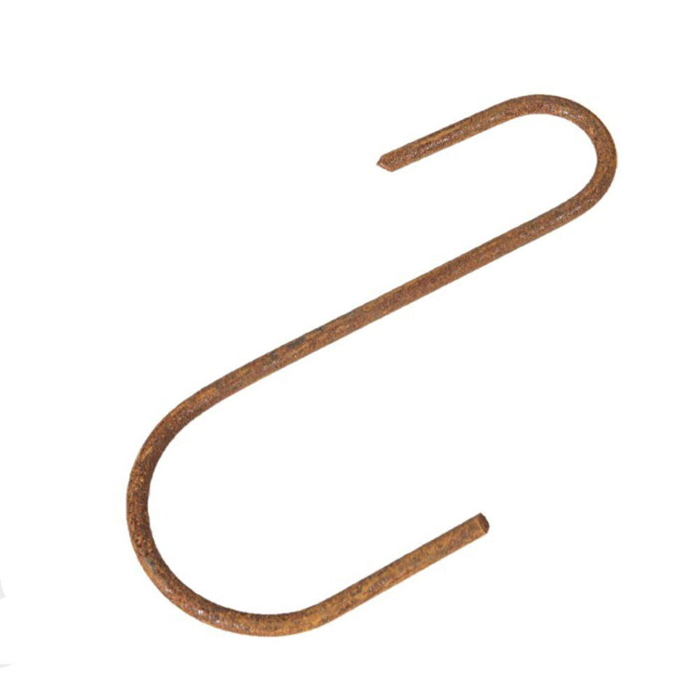 5x Garden Rust Metal 16cm Hook Hanger Holder Decor - Small