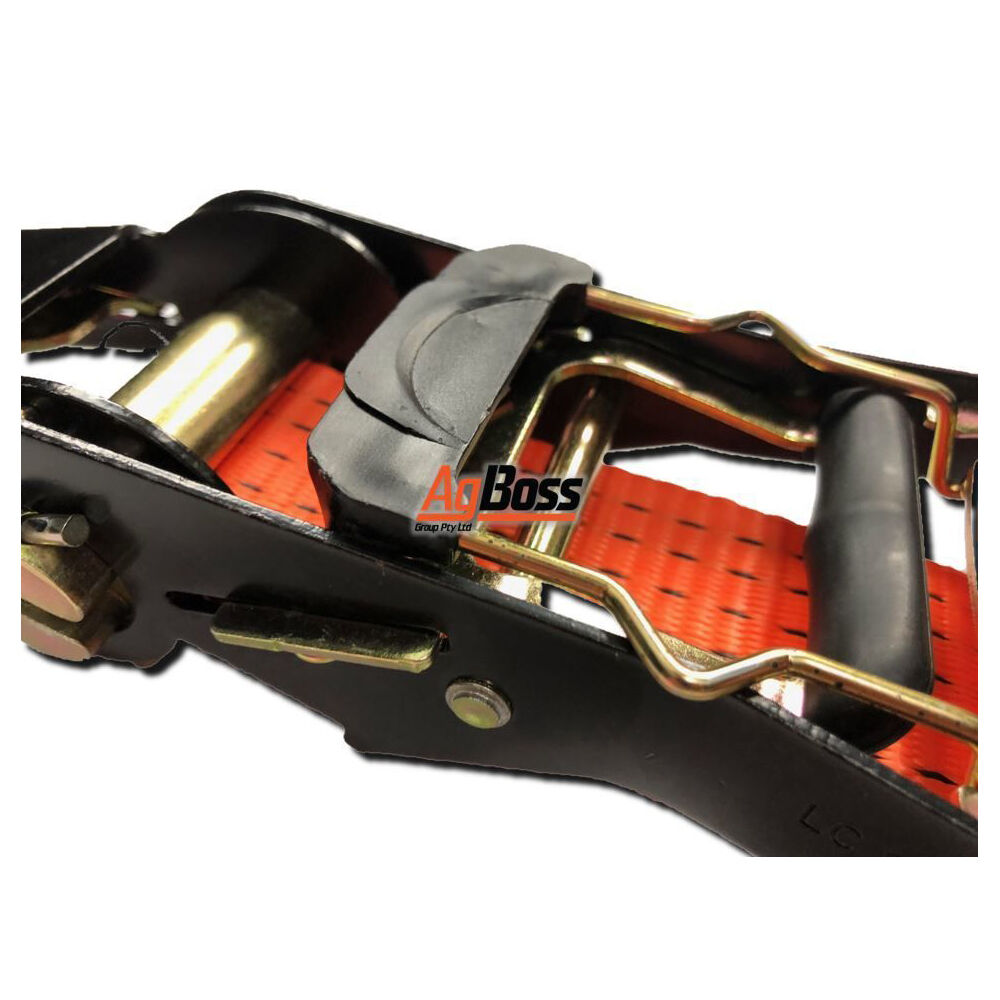 2pc AgBoss Heavy Duty Ratchet Tie Down WLC 1000kg 6mx35mm Orange