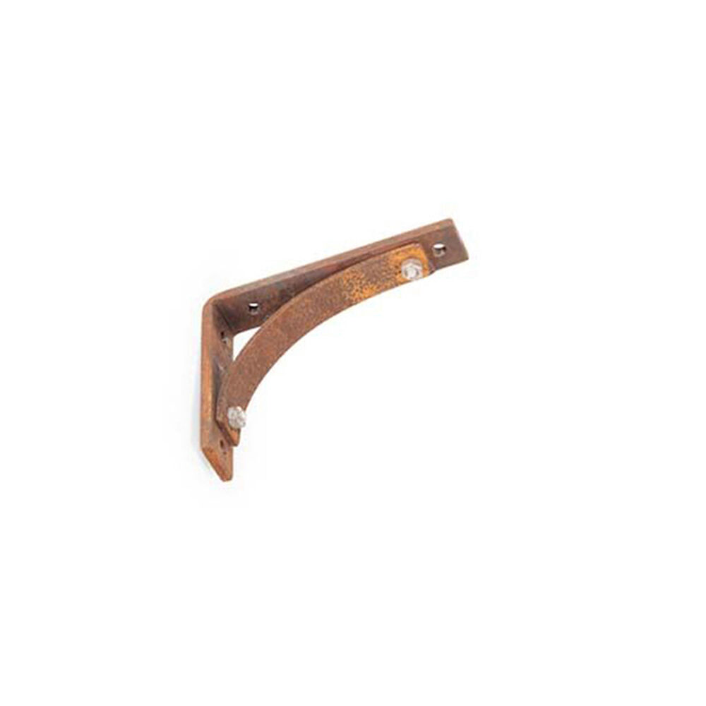Corner Metal Wall Bracket Small 10x12cm - Rust